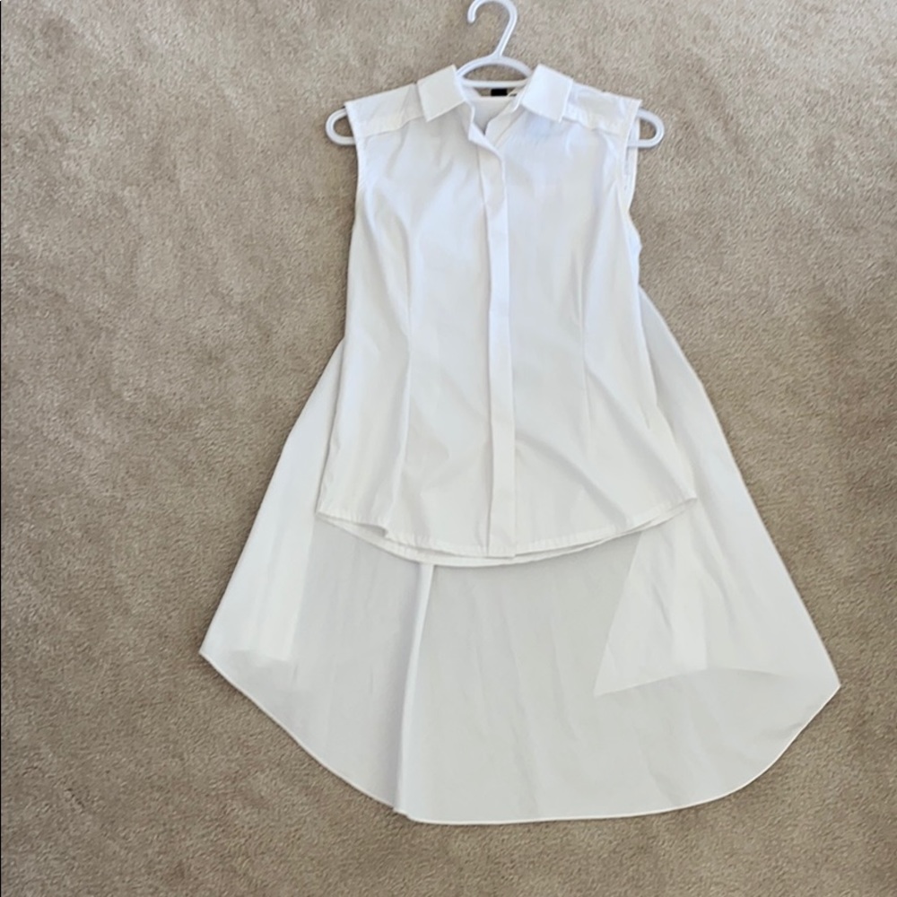 Alexander Wang Cotton Cape Sleeveless Blouse